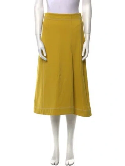 Pre-owned Tibi Midi Length Skirt In Yellow