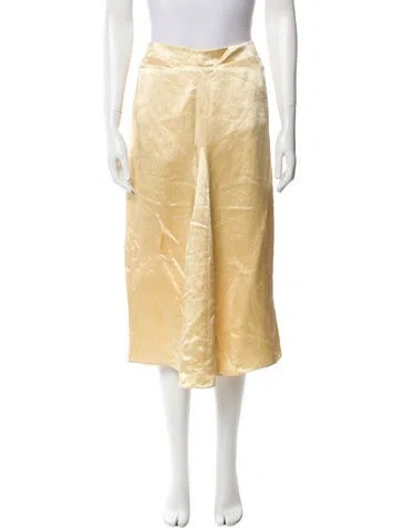 Pre-owned Tibi Midi Length Skirt In Yellow
