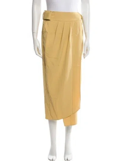Pre-owned Tibi Midi Length Skirt In Yellow