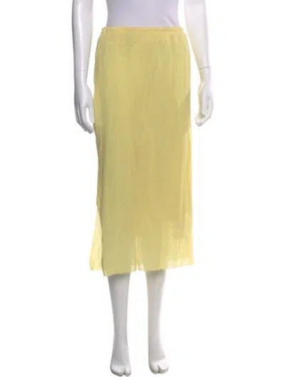 Pre-owned Tibi Midi Length Skirt In Yellow