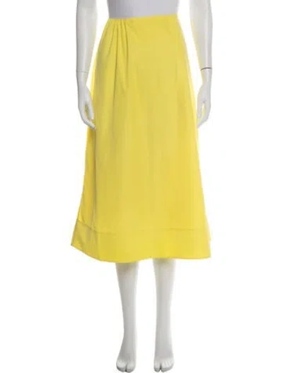 Pre-owned Tibi Midi Length Skirt In Yellow