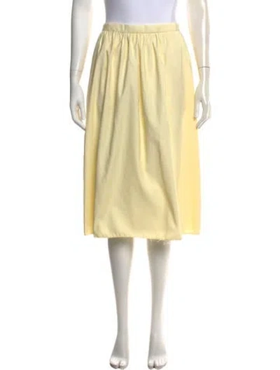 Pre-owned Tibi Midi Length Skirt In Yellow