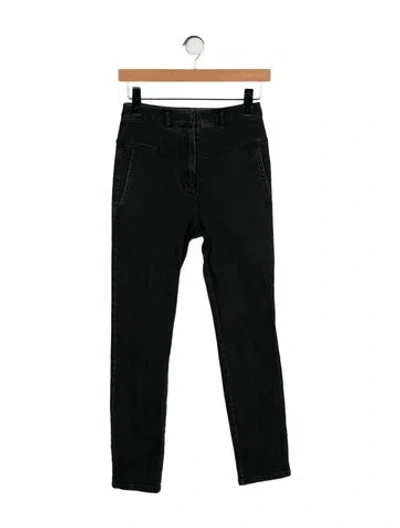 Pre-owned Tibi Mid-rise Skinny Leg Jeans In Black