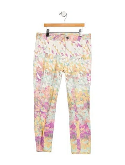 Pre-owned Tibi Mid-rise Skinny Leg Jeans In White