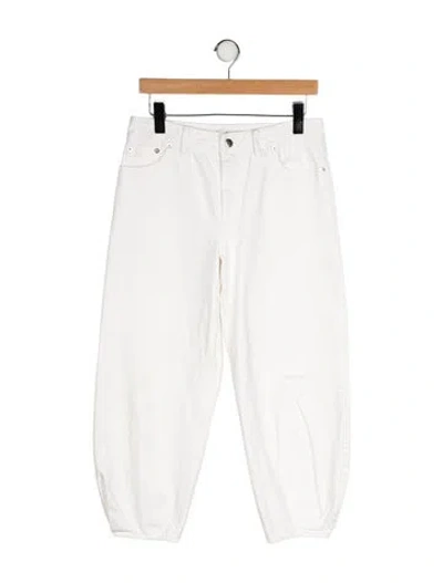 Pre-owned Tibi Mid-rise Skinny Leg Jeans In White
