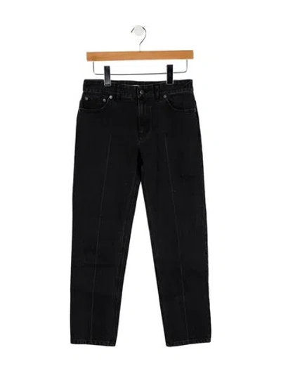 Pre-owned Tibi Mid-rise Straight Leg Jeans In Black