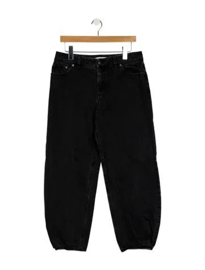 Pre-owned Tibi Mid-rise Straight Leg Jeans In Black