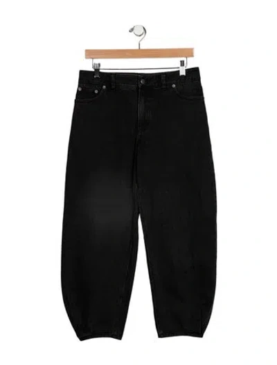 Pre-owned Tibi Mid-rise Straight Leg Jeans In Black