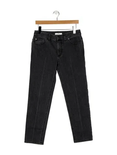 Pre-owned Tibi Mid-rise Straight Leg Jeans In Black