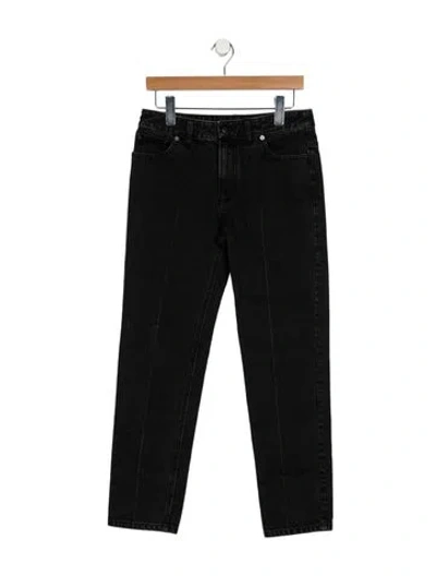 Pre-owned Tibi Mid-rise Straight Leg Jeans In Black