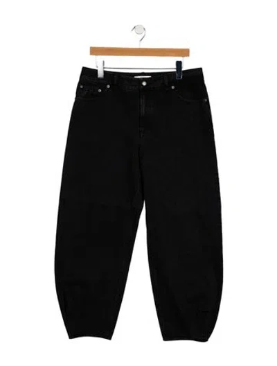 Pre-owned Tibi Mid-rise Straight Leg Jeans In Black