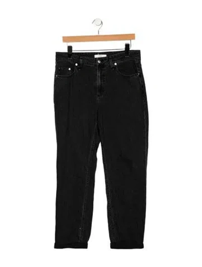 Pre-owned Tibi Mid-rise Straight Leg Jeans In Black
