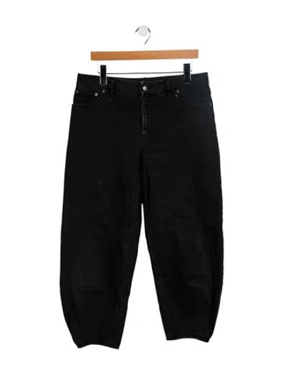 Pre-owned Tibi Mid-rise Straight Leg Jeans In Black