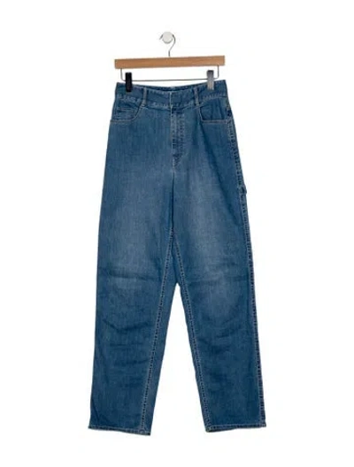 Pre-owned Tibi Mid-rise Straight Leg Jeans In Blue
