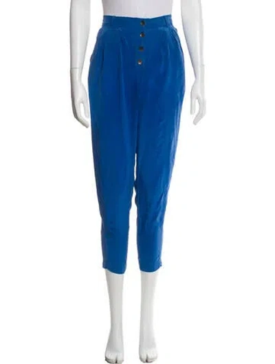 Pre-owned Tibi Mid-rise Straight Leg Jeans In Blue