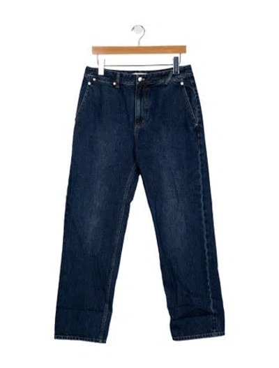 Pre-owned Tibi Mid-rise Straight Leg Jeans In Blue