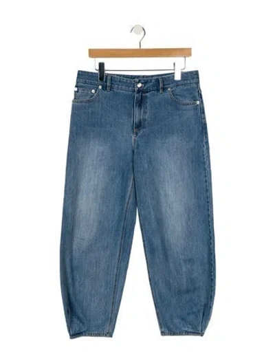 Pre-owned Tibi Mid-rise Straight Leg Jeans In Blue