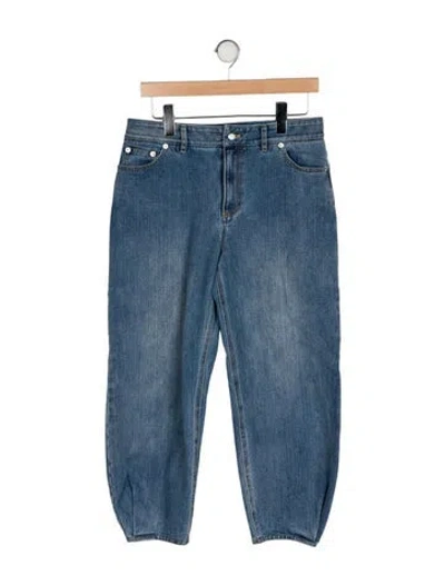 Pre-owned Tibi Mid-rise Straight Leg Jeans In Blue