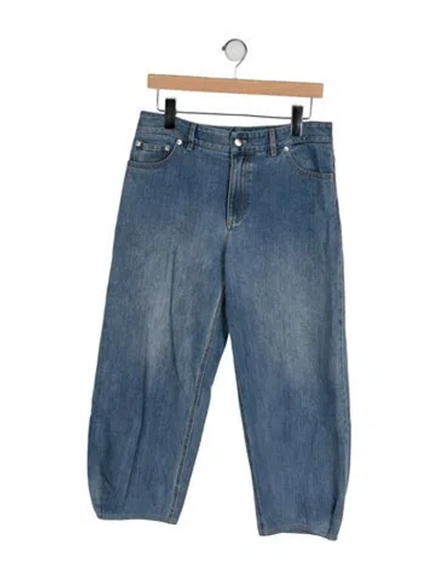 Pre-owned Tibi Mid-rise Straight Leg Jeans In Blue