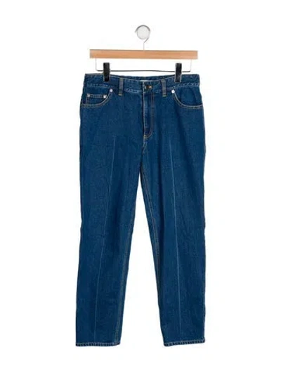 Pre-owned Tibi Mid-rise Straight Leg Jeans In Blue