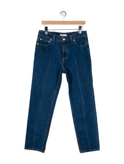 Pre-owned Tibi Mid-rise Straight Leg Jeans In Blue
