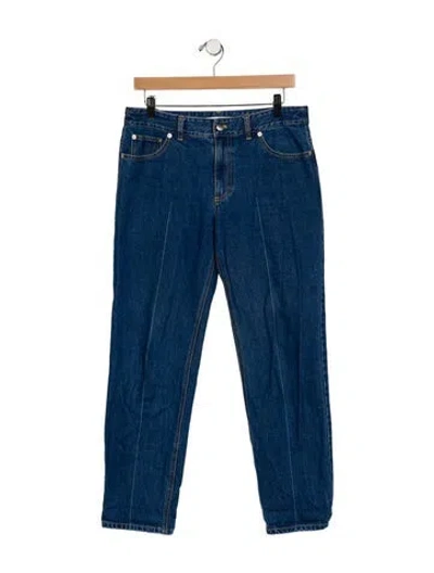 Pre-owned Tibi Mid-rise Straight Leg Jeans In Blue