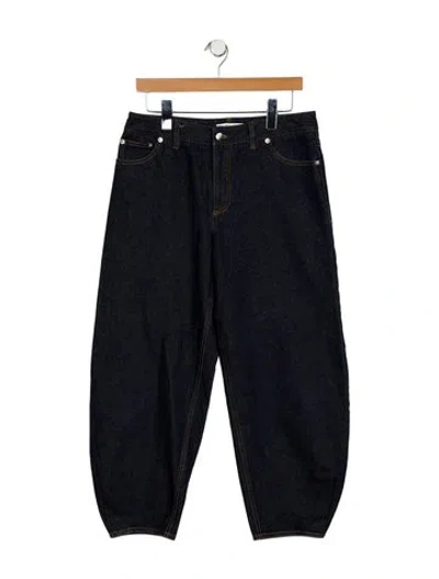 Pre-owned Tibi Mid-rise Straight Leg Jeans In Blue