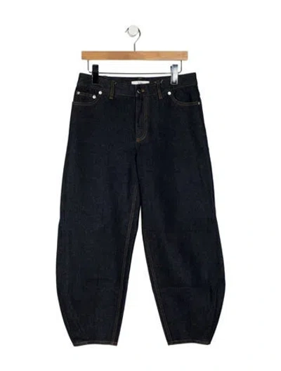Pre-owned Tibi Mid-rise Straight Leg Jeans In Blue
