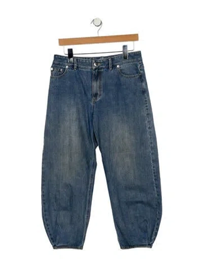Pre-owned Tibi Mid-rise Straight Leg Jeans In Blue