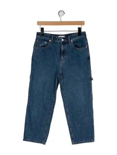 Pre-owned Tibi Mid-rise Straight Leg Jeans In Blue