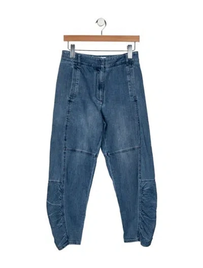 Pre-owned Tibi Mid-rise Straight Leg Jeans In Blue