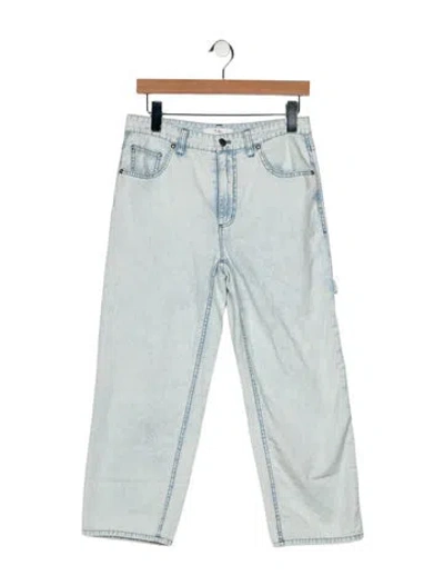 Pre-owned Tibi Mid-rise Straight Leg Jeans In Blue