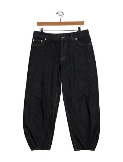 Pre-owned Tibi Mid-rise Straight Leg Jeans In Blue