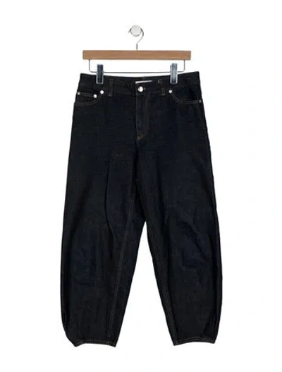 Pre-owned Tibi Mid-rise Straight Leg Jeans In Blue