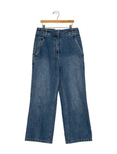 Pre-owned Tibi Mid-rise Straight Leg Jeans In Blue