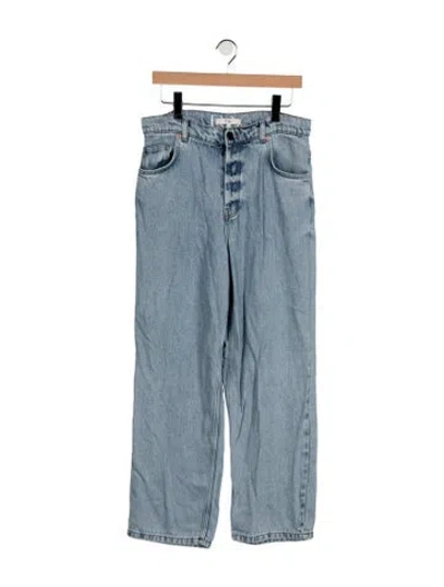 Pre-owned Tibi Mid-rise Straight Leg Jeans In Blue