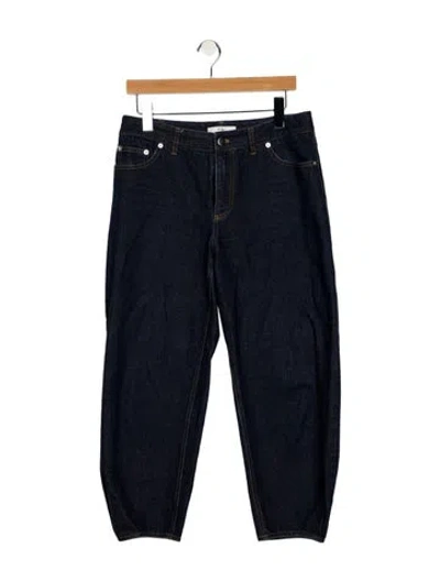 Pre-owned Tibi Mid-rise Straight Leg Jeans In Blue