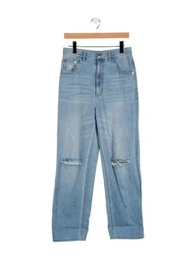 Pre-owned Tibi Mid-rise Straight Leg Jeans In Blue