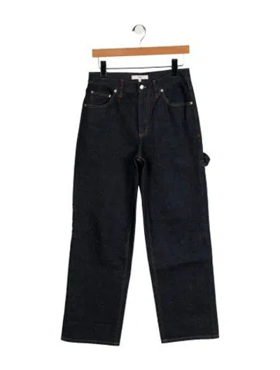 Pre-owned Tibi Mid-rise Straight Leg Jeans In Blue