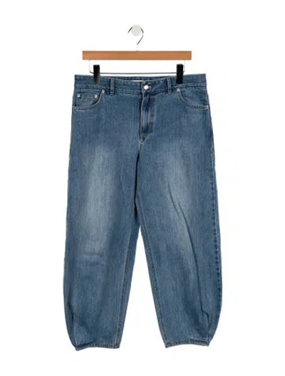 Pre-owned Tibi Mid-rise Straight Leg Jeans In Blue