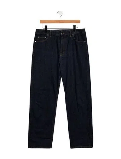 Pre-owned Tibi Mid-rise Straight Leg Jeans In Blue