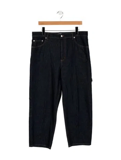 Pre-owned Tibi Mid-rise Straight Leg Jeans In Blue