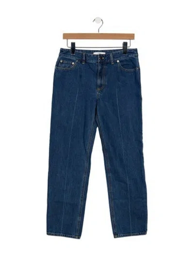 Pre-owned Tibi Mid-rise Straight Leg Jeans In Blue