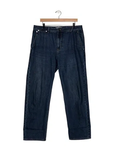Pre-owned Tibi Mid-rise Straight Leg Jeans In Blue