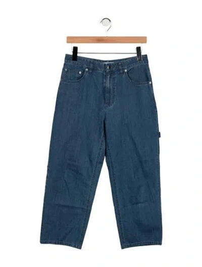 Pre-owned Tibi Mid-rise Straight Leg Jeans In Blue