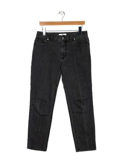 Pre-owned Tibi Mid-rise Straight Leg Jeans In Gray