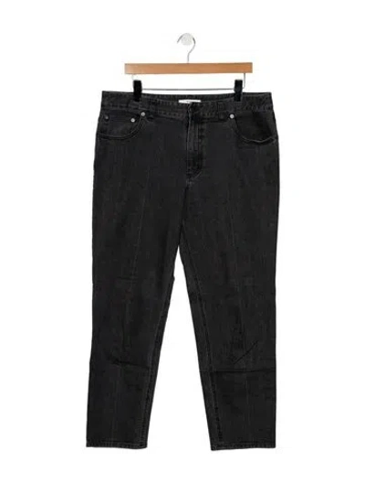 Pre-owned Tibi Mid-rise Straight Leg Jeans In Gray
