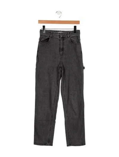 Pre-owned Tibi Mid-rise Straight Leg Jeans In Gray