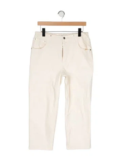 Pre-owned Tibi Mid-rise Straight Leg Jeans In Neutral