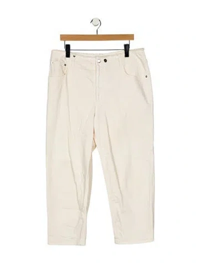 Pre-owned Tibi Mid-rise Straight Leg Jeans In Neutral